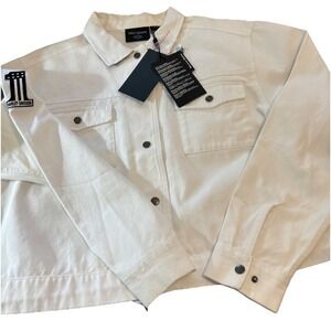 NWT  Orig $139 Harley Davidson Women 2XL Racing  denim jean Reflect Graphic